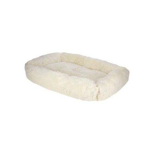 Kerbl Pet Kuschelbett Fluffy, Creme, Eckig, 100x70cm