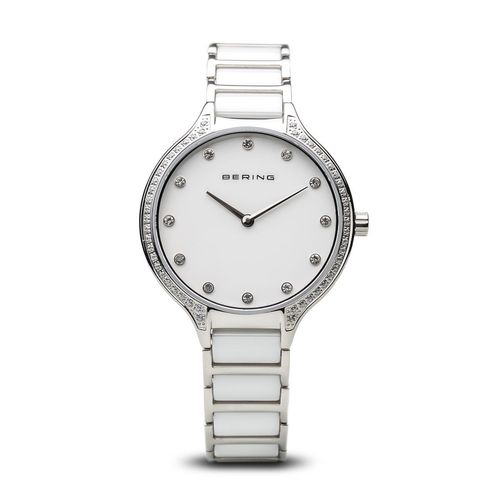 BERING Ceramic Damenuhr silber/weiß 30434-754