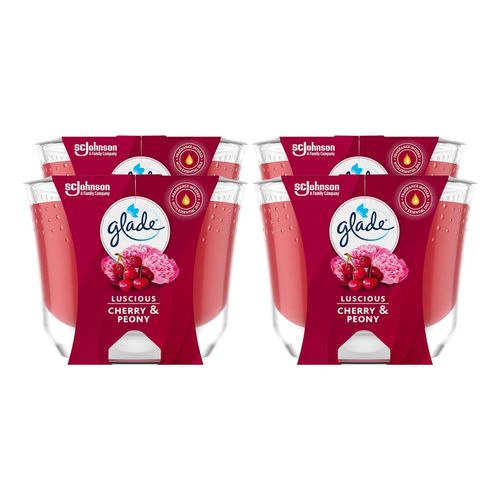 Glade Duftkerze Cherry & Peony 224 g, 4er Pack