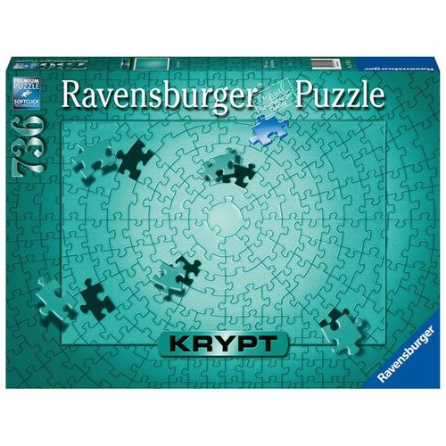 Ravensburger Puzzle 17151 - Krypt Puzzle Metallic Mint - Schweres Puzzle für Erwachsene und Kinder ab 14 Jahren, mit 736 Teilen