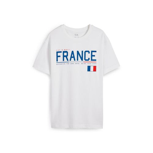 C&A Frankrijk-T-shirt, Wit, Maat: 176