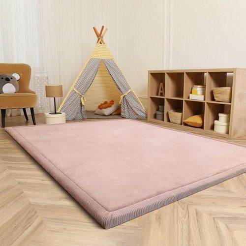 Kinderteppich Kinderzimmer Teppich Baby Spielteppich Flauschig Rutschfest Deko Pink, 200x280 cm - Paco Home