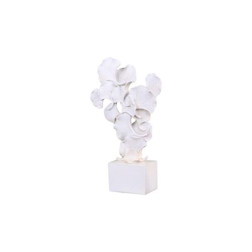 Chic Antique Ginkgo Dekor auf Fuss, H35/L21/B7 cm, creme