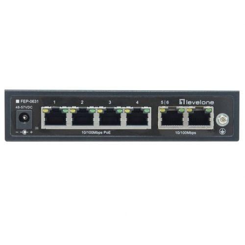 LevelOne FEP-0631 6-Port Fast Ethernet, 4-Port PoE