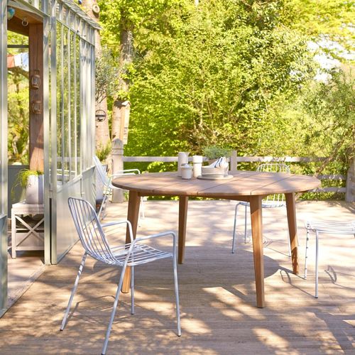 Outdoor Esstisch Gartentisch aus massivem Recycling-Teak 150 cm