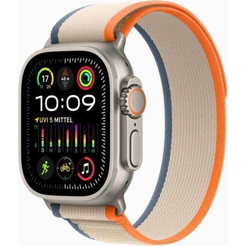 Apple Watch Ultra 2 (2023) | GPS + Cellular | silber | Trail Loop orange/beige S/M