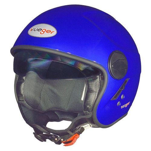 rueger-helmets Motorradhelm RF-693 Jethelm Motorradhelm Jet Motorrad Roller Bobber Helm ruegerRF-693 Dark Blue XL