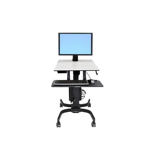 Ergotron WorkFit-C Single LD mobiler Steh-Sitz Arbeitsplatz für ein Display bis 76,2 cm 30 Zoll