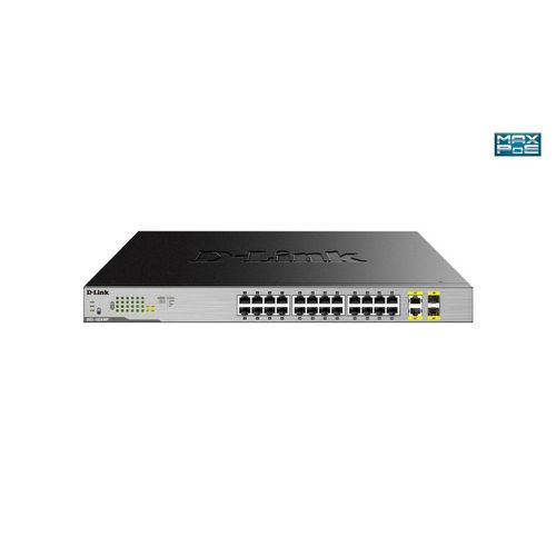 D-Link DGS-1026MP 24-Port Gigabit PoE 2-Port Combo Gigabit SFP Switch