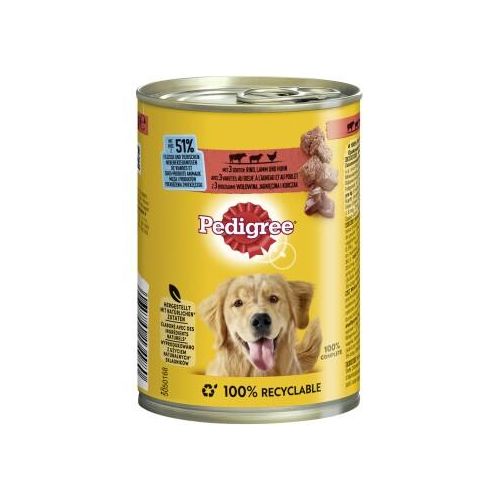 Pedigree Classic 12x400g 3 Sorten Rind, Lamm & Huhn