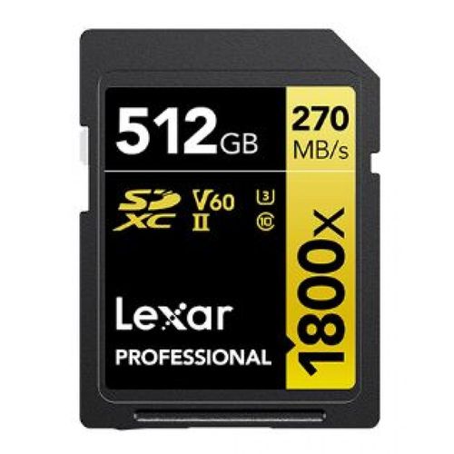 Lexar Professional SDXC Gold 512GB 1800x UHS-II V60