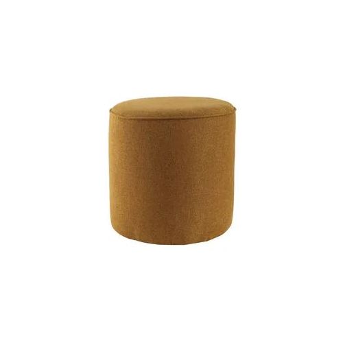 Hocker aus gelbem Stoff D 40 cm COQ