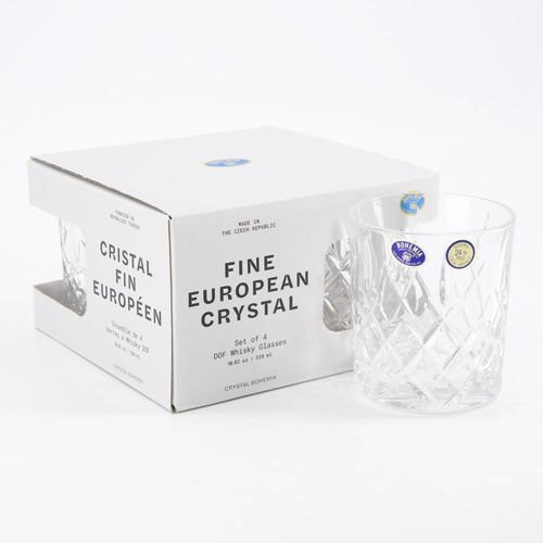 4er-Pack Whisky-Gläser aus Kristallglas