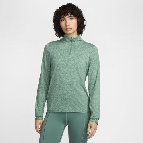 Haut de running à 1/4 de zip avec protection UV Nike Swift pour femme - Vert