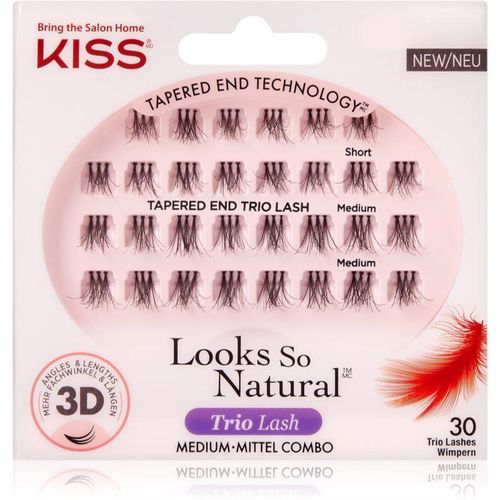 KISS Look So Natural plakwimpers in clusters met knoopje Lavish 30 st