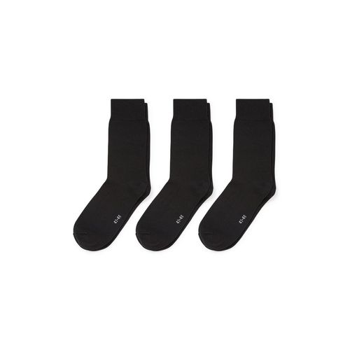 C&A Set van 3 paar-sokken-comfortabel boordje, Zwart, Maat: 47-48