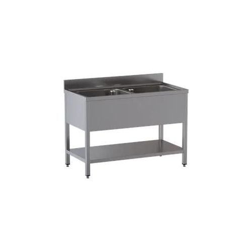 GastroHero Spültisch ECO 12x6 mit 2 Becken