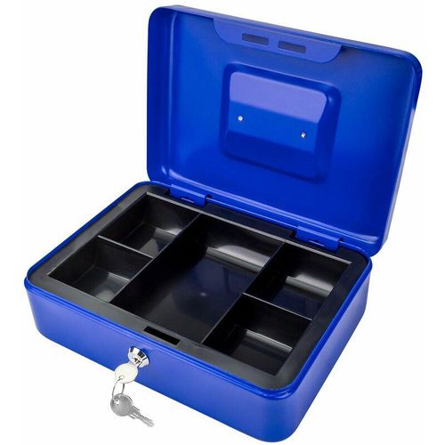 Dema - Geldkassette Schatulle Geldbombe Geldschrank Geldkasse Münzfach DGK250 blau