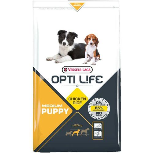Opti Life Puppy Medium Hundefutter für Welpen mit Huhn und Reis 12,5 kg Exclusives Angebot
