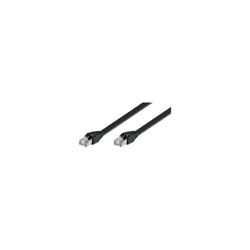 Cat 6 Flach-Patchkabel, u/utp, Kupferleiter (cu), schwarz, 1,5 m (95382) - Goobay