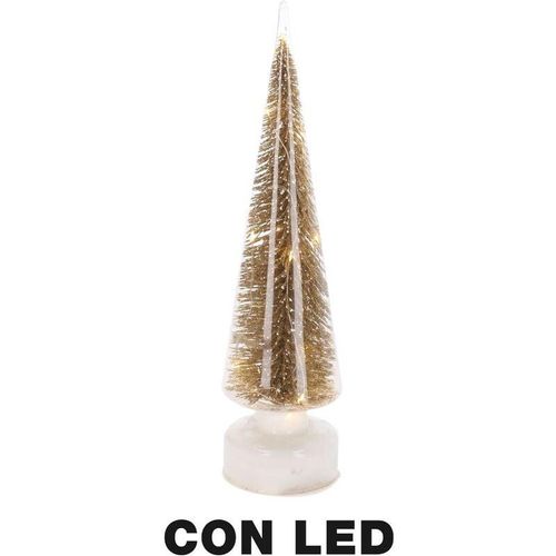LED-Baum aus goldenem Glas, cm ø10h35