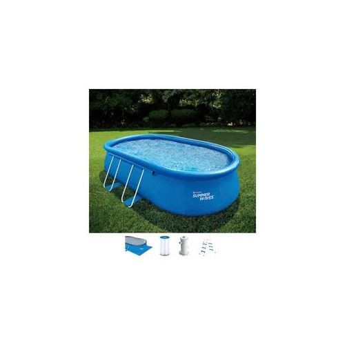 Quick-Up Pool SUMMERWAVES Schwimmbecken Gr. B/H/L: Breite 305cm x Höhe 107cm x Länge 549cm, 10978 l, blau BxLxH: 305x549x107 cm