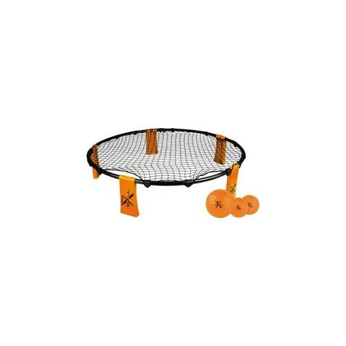 Volleyballnetz SUNFLEX "X-Ball, Volleyball Spiel im Garten oder Park, Trendspiel" Sport-Netze Gr. B/H/L: 90cm x 20cm x 90cm, orange