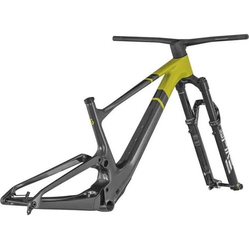 Scott Spark ST 900 Tuned HMF Rahmenset MTB-Fully raw carbon/savannah green/black L