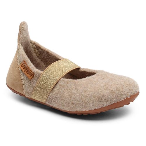 Bisgaard Hausschuh »bisgaard ballet wool«, Ballerina, Schlupfschuh mit praktischem Gummizug