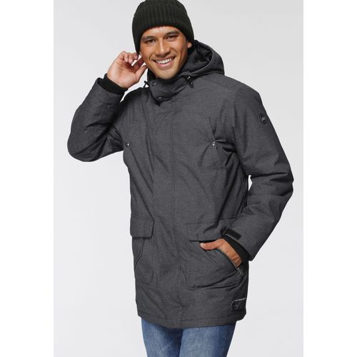 Funktionsparka POLARINO Gr. 52, schwarz (schwarz meli) Herren Jacken Parka mit reflektierenden Streifen