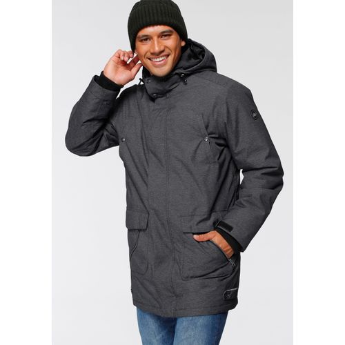 Funktionsparka POLARINO Gr. 44, schwarz (schwarz meli) Herren Jacken Parka mit reflektierenden Streifen