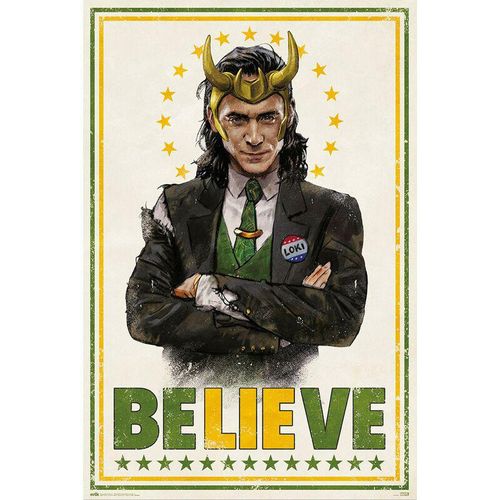 Grupo Erik - Loki Poster Believe Tom Hiddleston Marvel TV-Series