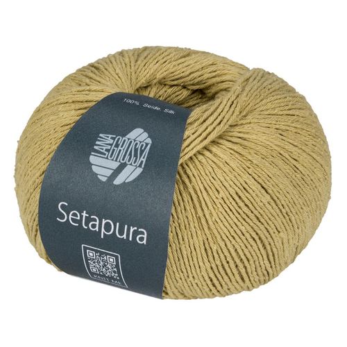 Setapura Lana Grossa, Senfgrün, aus Seide
