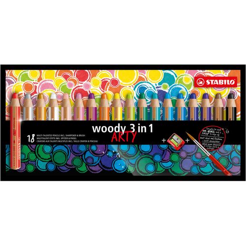 STABILO Buntstift »woody ARTY 18 St«, Wasservermalbar