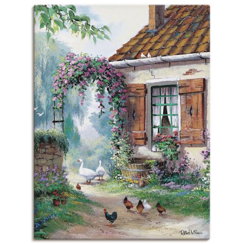 Artland Leinwandbild »Der Bauernhof«, Garten, (1 St.), auf Keilrahmen gespannt