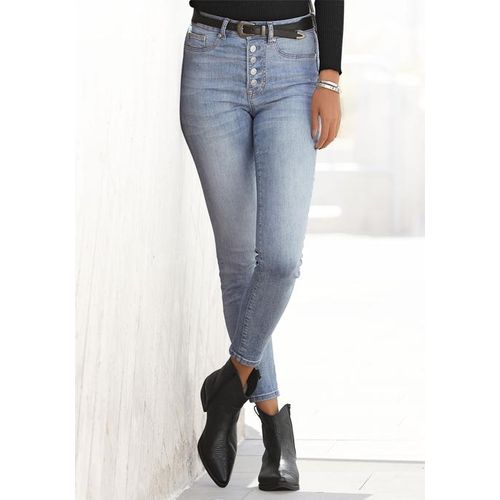 BUFFALO High-waist-Jeans mehrfarbig Gr. 40 für Damen. Figurbetont. Nachhaltig.
