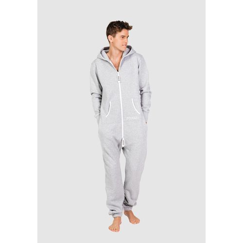 Jumpsuit MONIZ Gr. XXL, EURO-Größen, grau (hellgrau) Baby Overalls Jumpsuit mit kuscheligem Komfort