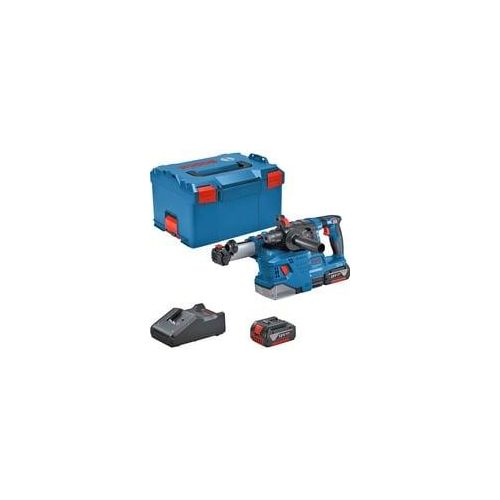 Akku-Bohrhammer GBH 18V-22 Professional, 18Volt, mit GDE 18V-12 blau/schwarz, 2x Li-Ionen Akku 4,0Ah, in L-BOXX