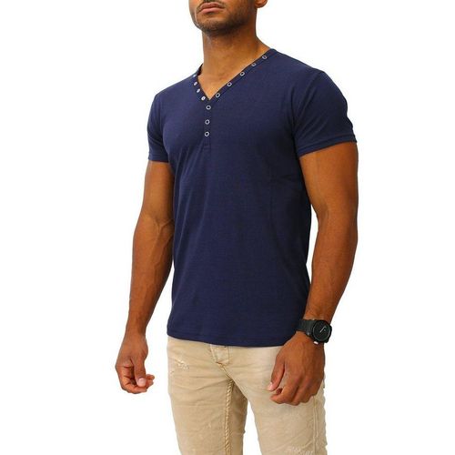 Joe Franks T-Shirt SMALL BUTTON in stylischem Slim Fit