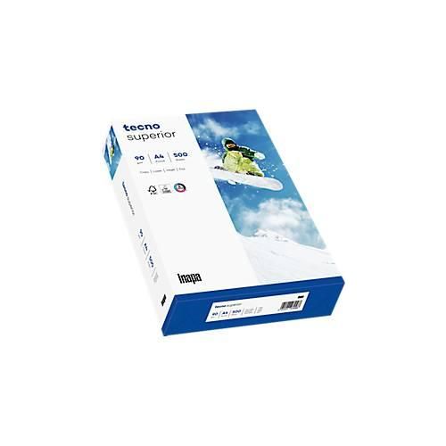 Kopierpapier tecno superior, DIN A4, 90 g/m², hochweiß, 1 Paket = 500 Blatt