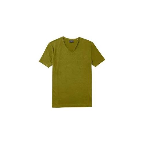 OLYMP V-Shirt »Casual«, aus Leinenmischung OLYMP khaki L