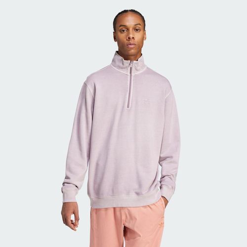 Trefoil Essentials+ Dye Half Zip Sweatshirt