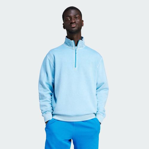 Trefoil Essentials+ Dye Half Zip Sweatshirt