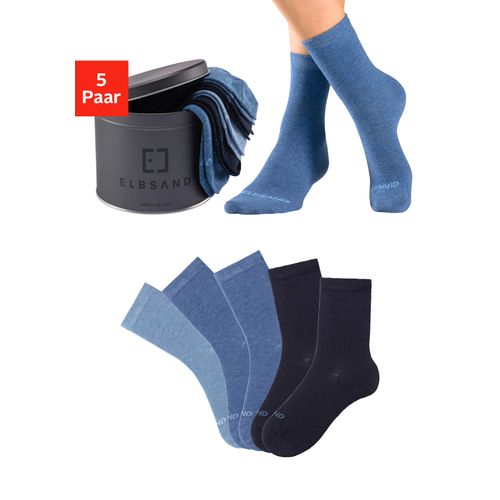 Elbsand Socken, (Dose, 5 Paar), verpackt in praktischer Metalldose