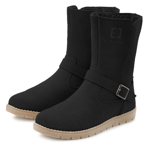 Winterstiefel ELBSAND, Damen, Gr. 37, schwarz, Obermaterial: 100% Rindsleder. Futter: 100% Polyester. Decksohle: 100% Polyester. Laufsohle: 100% Synthetik, unifarben, Basic, Schuhe, Boots,Winterstiefelette,Leder, wind- & wasserabweisende Tex-Membran, Topseller