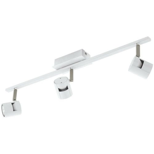 Vergiano 3-Lampen-Spotlight Bar Weiß, Satin Nickel 3-Stufen-Dimmung