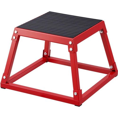 VEVOR Plyometrische Sprungbox, 305 mm Plyo-Box, Plyometrische Plattform Plyobox Rot, Rutschfeste Fitness-Übungs-Step-Up-Box für Heimtraining,