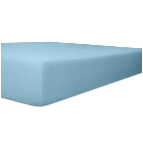 Wäschefabrik Kneer E.k. - Kneer Vario-Stretch Spannbetttuch one für Topper 4-12 cm Höhe Qualität 22 Farbe blau 200 x 200 cm