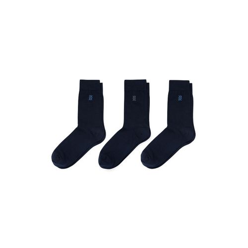 C&A Set van 3 paar-sokken-comfortabel boordje, Blauw, Maat: 43-46