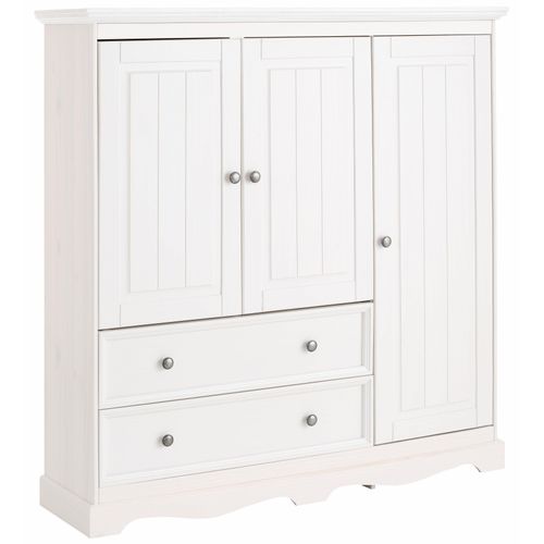 Home affaire Kleiderschrank »Melissa, Kinderkleiderschrank«, Wäscheschrank,aus massivem Kiefer, mit Sockelleiste, Breite 138 cm